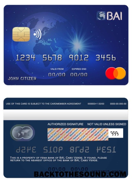 Λήψη Πράσινο Ακρωτήριο BAI Τράπεζα Mastercard Δείγμα σχεδιασμό