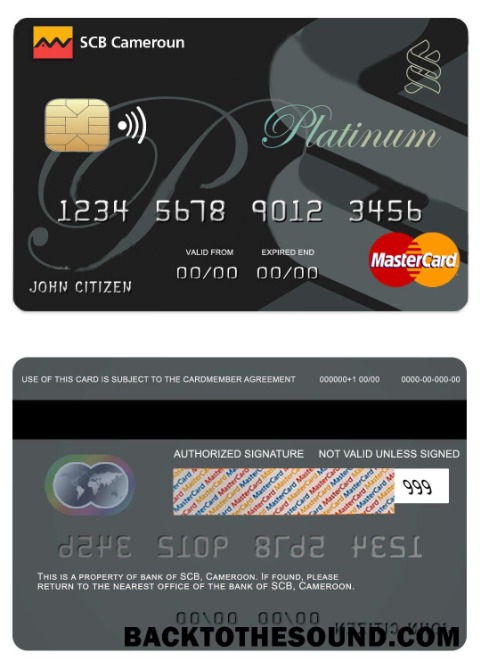 Λήψη Καμερούν SCB Τράπεζα Mastercard Δείγμα προσχέδιο
