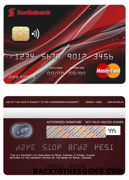 Λήψη Καναδάς Nova Τράπεζα Mastercard Δείγμα πρότυπο