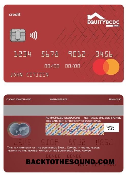 Λήψη Κονγκό EquityBCDC Τράπεζα Πίστωση Mastercard Δείγμα σχεδιασμό