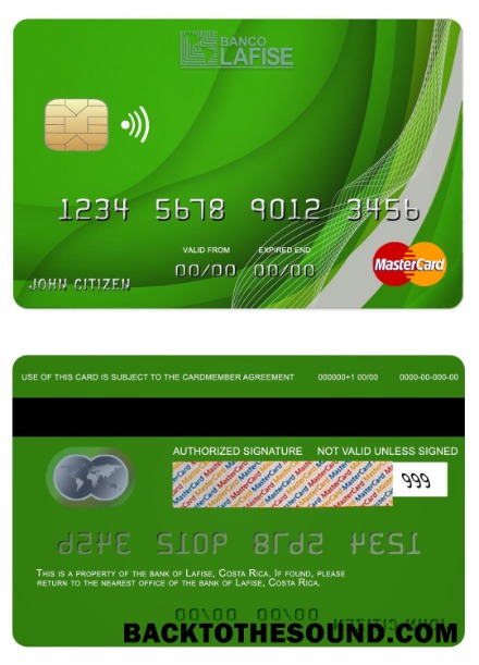 Λήψη Κόστα Ρίκα lafise Τράπεζα Mastercard Δείγμα προεπισκόπηση