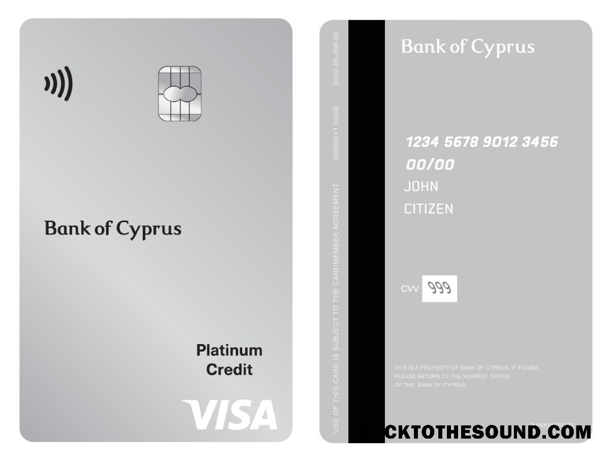 Λήψη Κύπρος Τράπεζα of Κύπρος Βίζα platinum Πίστωση vertical Κάρτα Δείγμα προσχέδιο