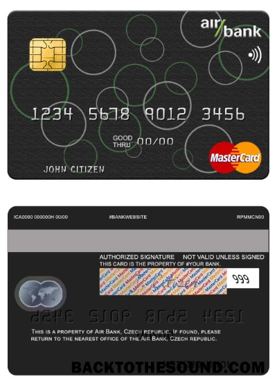 Λήψη τσέχικος Air Τράπεζα Mastercard Δείγμα σχεδιασμό
