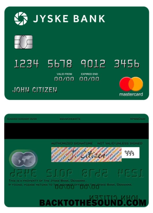 Λήψη Δανία Jyske Τράπεζα Mastercard Δείγμα σχεδιασμό