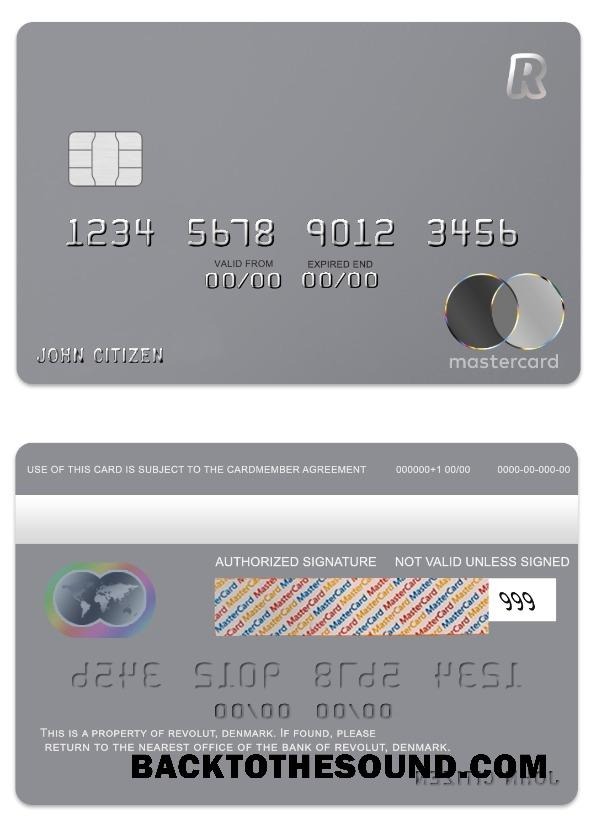 Λήψη Δανία Revolut Τράπεζα Premium Mastercard Δείγμα δείγμα