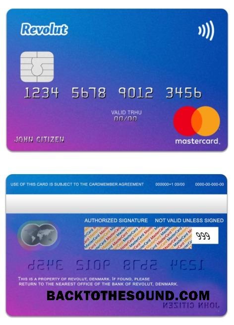 Λήψη Δανία Revolut Τράπεζα standart Mastercard Δείγμα σχεδιασμό