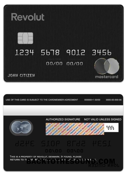 Λήψη Δανία Revolut Τράπεζα ultra Mastercard Δείγμα σχεδιασμό