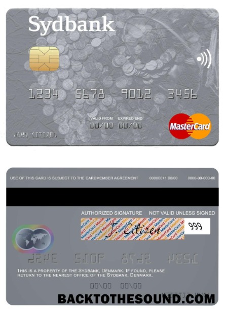 Λήψη Δανία Sydbank Mastercard Δείγμα προσχέδιο