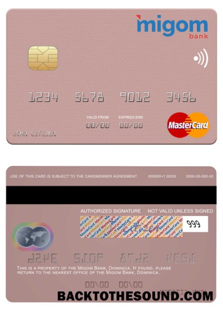 Λήψη Δομινίκα Migom Τράπεζα Mastercard Δείγμα σχεδιασμό