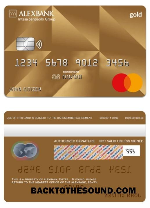 Λήψη Αίγυπτος Alexbank gold Mastercard Δείγμα δείγμα
