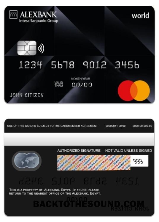 Λήψη Αίγυπτος Alexbank world Mastercard Δείγμα προεπισκόπηση
