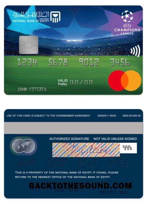Λήψη Αίγυπτος εθνικός Τράπεζα of Αίγυπτος UEFA Champions League Mastercard Δείγμα δείγμα