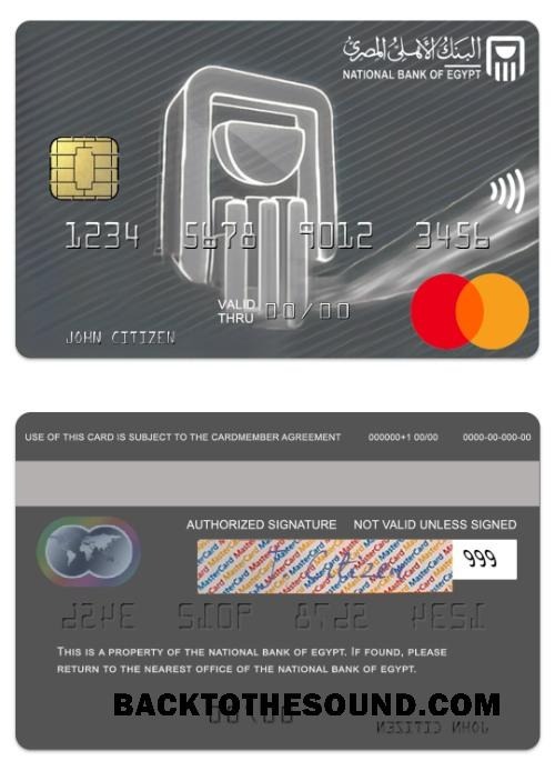Λήψη Αίγυπτος εθνικός Τράπεζα of Αίγυπτος titanium Mastercard Δείγμα σχεδιασμό