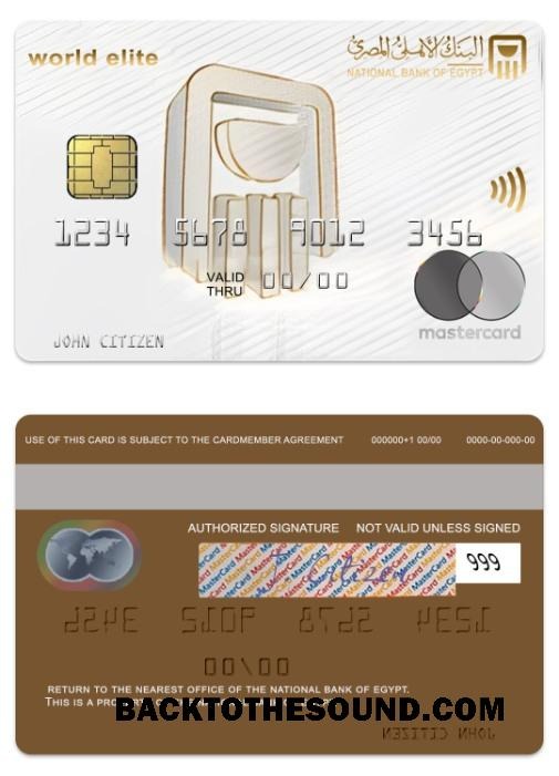 Λήψη Αίγυπτος εθνικός Τράπεζα of Αίγυπτος world elite Mastercard Δείγμα προεπισκόπηση