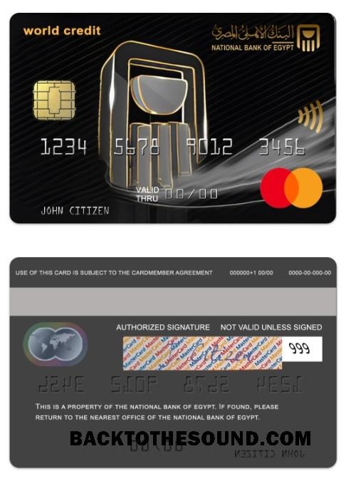 Λήψη Αίγυπτος εθνικός Τράπεζα of Αίγυπτος world Mastercard Δείγμα σχεδιασμό