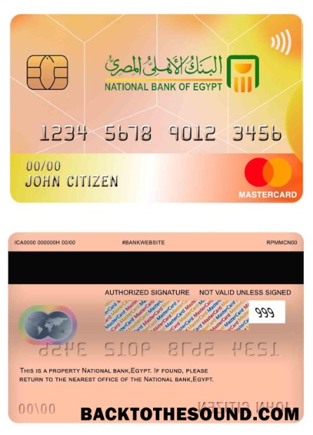 Λήψη Αίγυπτος εθνικός Τράπεζα Mastercard Δείγμα σχεδιασμό