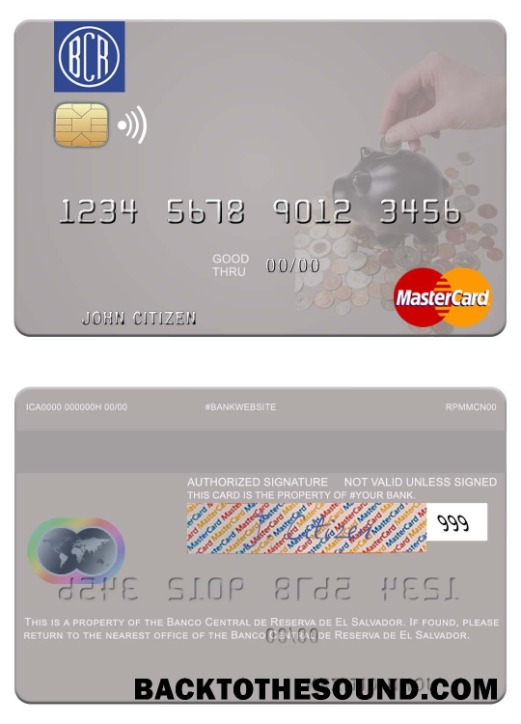 Λήψη Ελ Σαλβαδόρ Banco Central de Reserva de Ελ Σαλβαδόρ Mastercard Δείγμα προσχέδιο