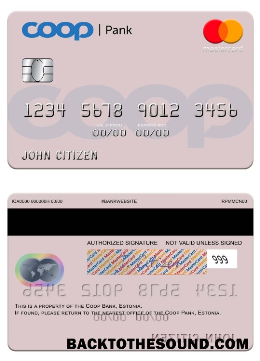 Λήψη Εσθονία Coop Pank Mastercard Δείγμα σχεδιασμό