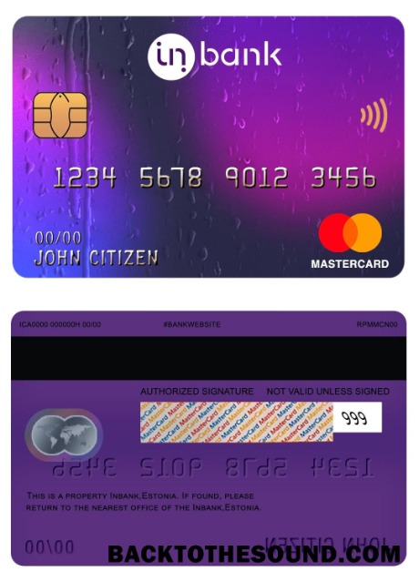 Λήψη Εσθονία Inbank Mastercard Δείγμα προεπισκόπηση