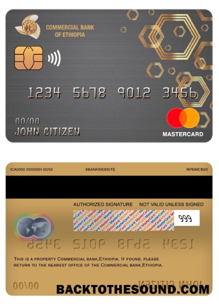Λήψη Αιθιοπία εμπορικός Τράπεζα Mastercard Δείγμα σχεδιασμό