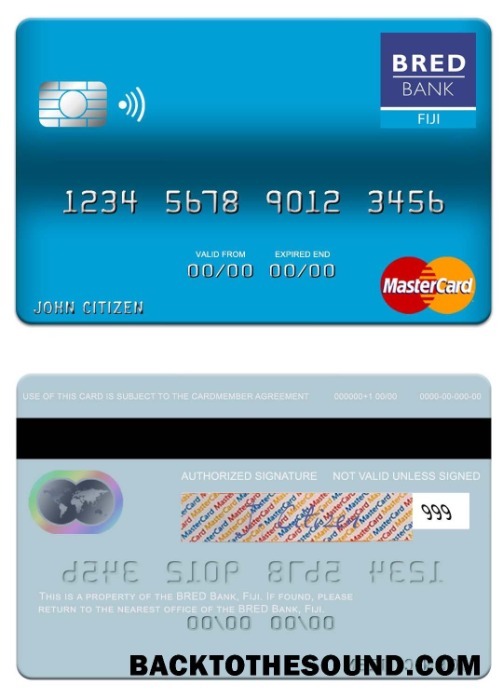 Λήψη Φίτζι BRED Τράπεζα Mastercard Δείγμα σχεδιασμό