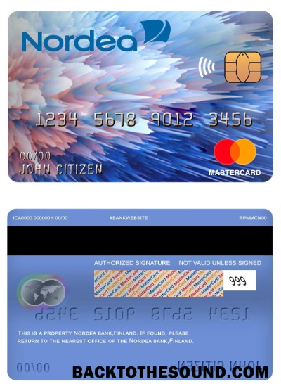 Λήψη Φινλανδία Nordea Τράπεζα Mastercard Οθόνη Δείγμα δείγμα