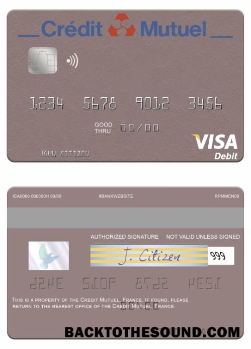 Λήψη Γαλλία Πίστωση Mutuel Βίζα Χρέωση Κάρτα Δείγμα δείγμα