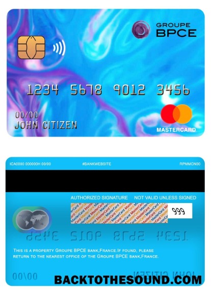 Λήψη Γαλλία Groupe BPCE Τράπεζα Mastercard Δείγμα προσχέδιο