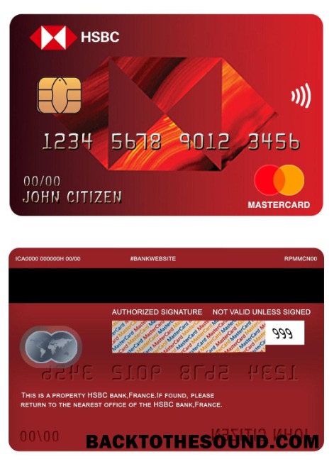 Λήψη Γαλλία HSBC Τράπεζα Mastercard Δείγμα δείγμα