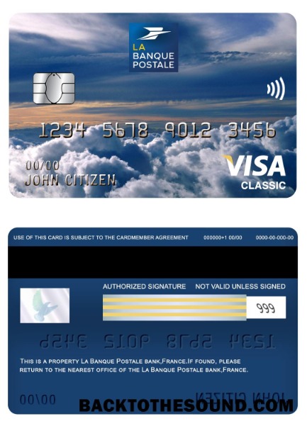 Λήψη Γαλλία La Banque Postale Τράπεζα Βίζα classic Κάρτα 2 Δείγμα σχεδιασμό