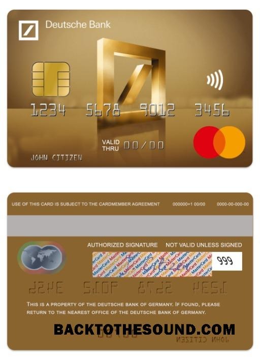Λήψη Γερμανία Deutsche Τράπεζα gold Mastercard Δείγμα προεπισκόπηση