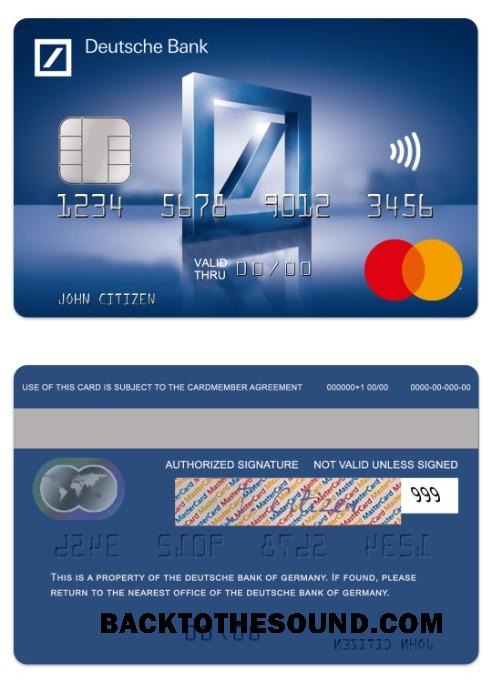 Λήψη Γερμανία Deutsche Τράπεζα standart Mastercard Δείγμα σχεδιασμό