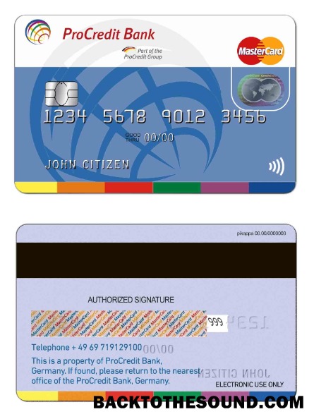 Λήψη Γερμανία ProCredit Τράπεζα Mastercard Δείγμα σχεδιασμό