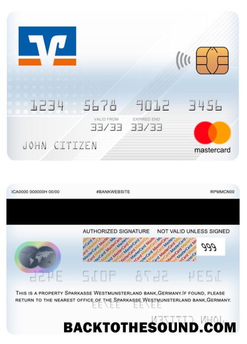 Λήψη Γερμανία Volksbank Mastercard Δείγμα προεπισκόπηση