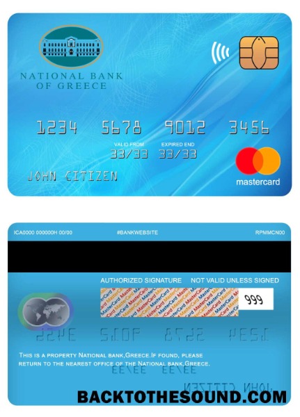 Λήψη Ελλάδα εθνικός Τράπεζα Mastercard Δείγμα δείγμα