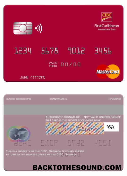 Λήψη Γρενάδα CBIC Mastercard Δείγμα σχεδιασμό