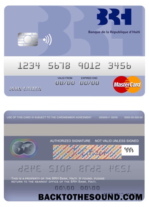 Λήψη Αϊτή BRH Τράπεζα Mastercard Δείγμα σχεδιασμό