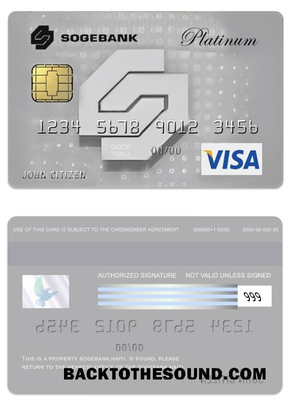 Λήψη Αϊτή SogeBank Βίζα platinum Κάρτα Δείγμα δείγμα