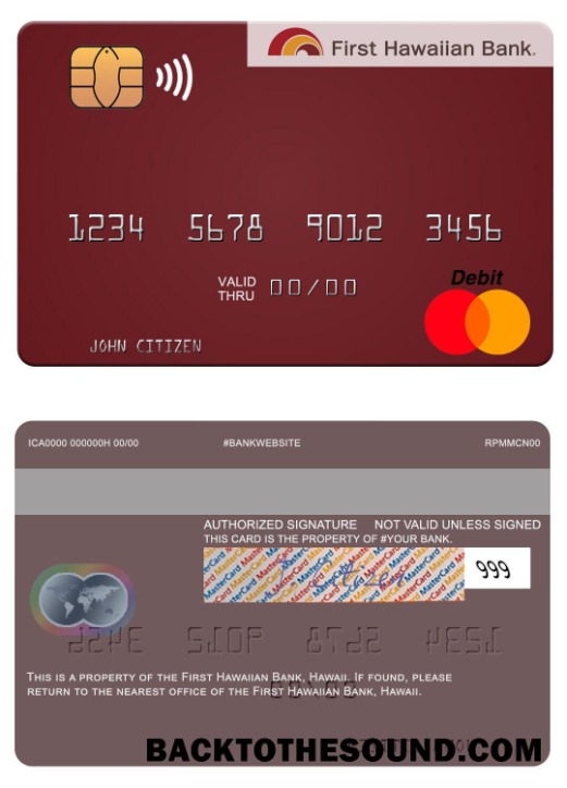 Λήψη Hawaii First Hawaiian Τράπεζα Mastercard Δείγμα προσχέδιο