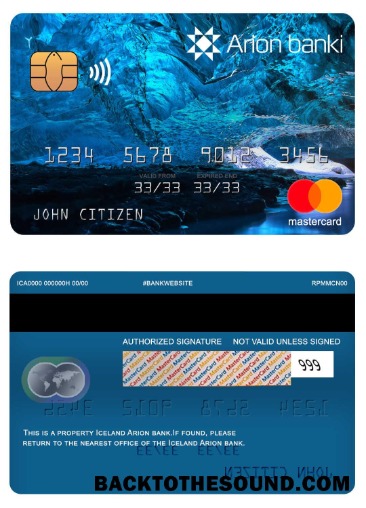 Λήψη Ισλανδία Arion Τράπεζα Mastercard Δείγμα προεπισκόπηση