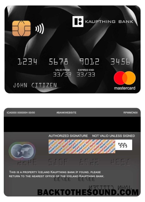 Λήψη Ισλανδία Kaupthing Τράπεζα Mastercard Δείγμα προσχέδιο