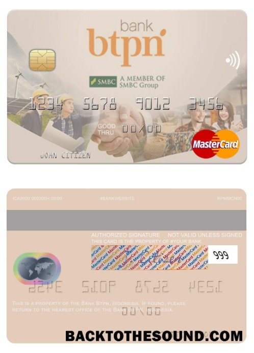 Λήψη Ινδονησία Τράπεζα BTPN Mastercard Δείγμα σχεδιασμό