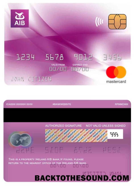 Λήψη Ιρλανδία AIB Τράπεζα Mastercard Δείγμα σχεδιασμό