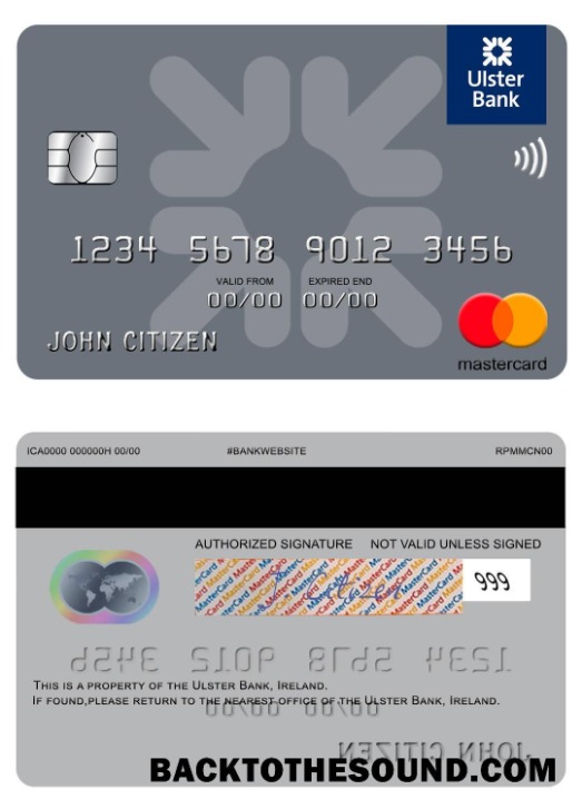 Λήψη Ιρλανδία Ulster Τράπεζα Ιρλανδία Mastercard Δείγμα σχεδιασμό
