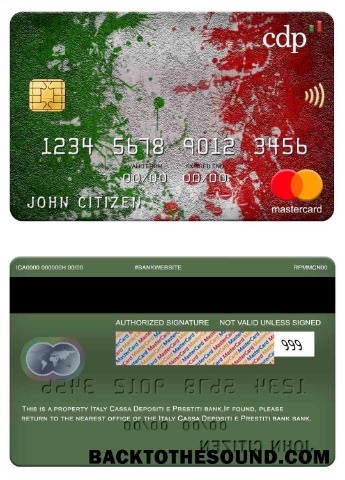 Λήψη Ιταλία Cassa Depositi e Prestiti Τράπεζα Mastercard Δείγμα προσχέδιο
