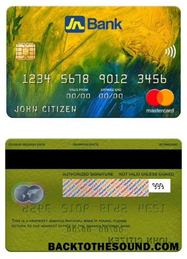 Λήψη Τζαμάικα εθνικός Τράπεζα Mastercard Δείγμα προεπισκόπηση