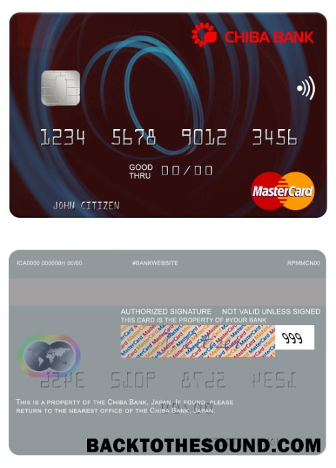 Λήψη Ιαπωνία Chiba Τράπεζα Mastercard Δείγμα προσχέδιο