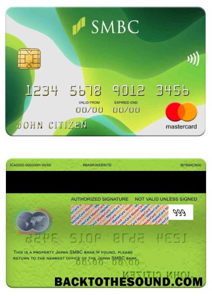Λήψη Ιαπωνία SMBC Τράπεζα Mastercard Δείγμα προσχέδιο