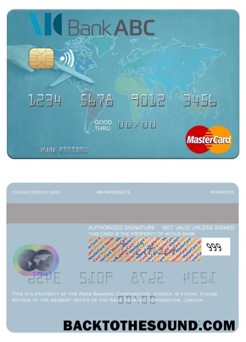 Λήψη Ιορδανία Arab Banking Corporation Mastercard Δείγμα προσχέδιο