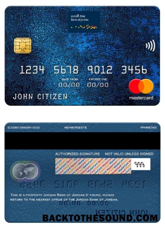 Λήψη Ιορδανία Τράπεζα of Ιορδανία Mastercard Δείγμα πρότυπο